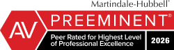 Martindale-Hubbell | AV PREEMINENT 2026| Per Rated for Highest Level of Professional Excellence